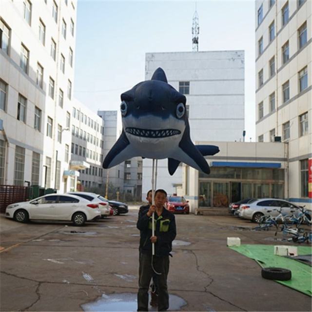 Handheld Inflatable Shark, Portable Shark Puppet for Parades & Ocean Themed Events