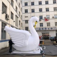 Giant Inflatable White Swan, Elegant Swan Sculpture for Wedding & Event Decor