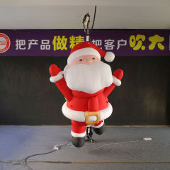 Large Realistic Inflatable Santa Statue Custom Xmas Figure for Shopping Mall Commercial Advertising Display
