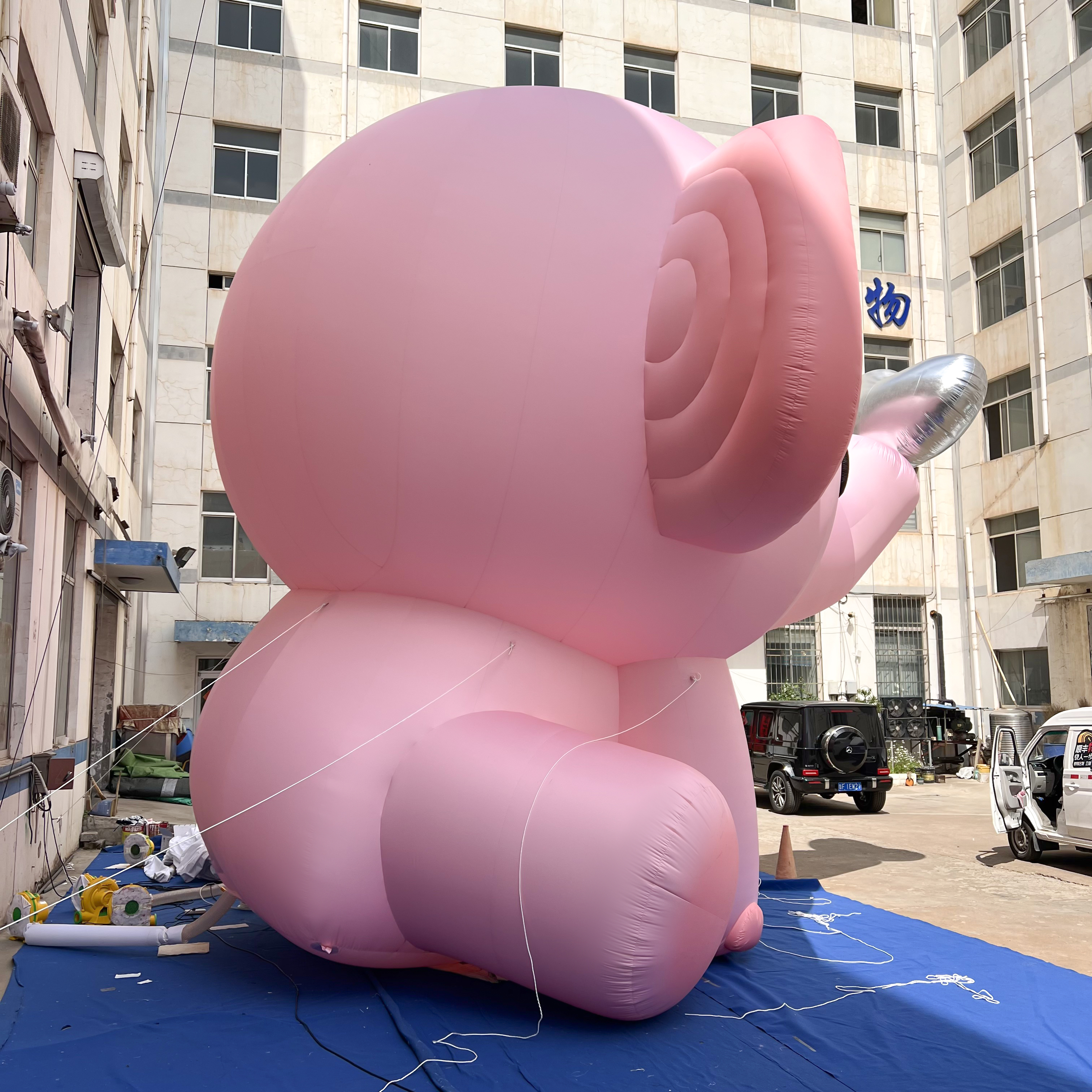Custom Inflatable Kawaii Pink Elephant Mascot for Baby Shower Kids Event & Festival Promotion