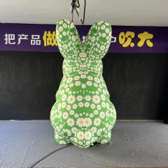 Waterproof Giant Floral Pattern Inflatable Bunny for Easter Celebration Shopping Mall Opening & Outdoor Exhibition