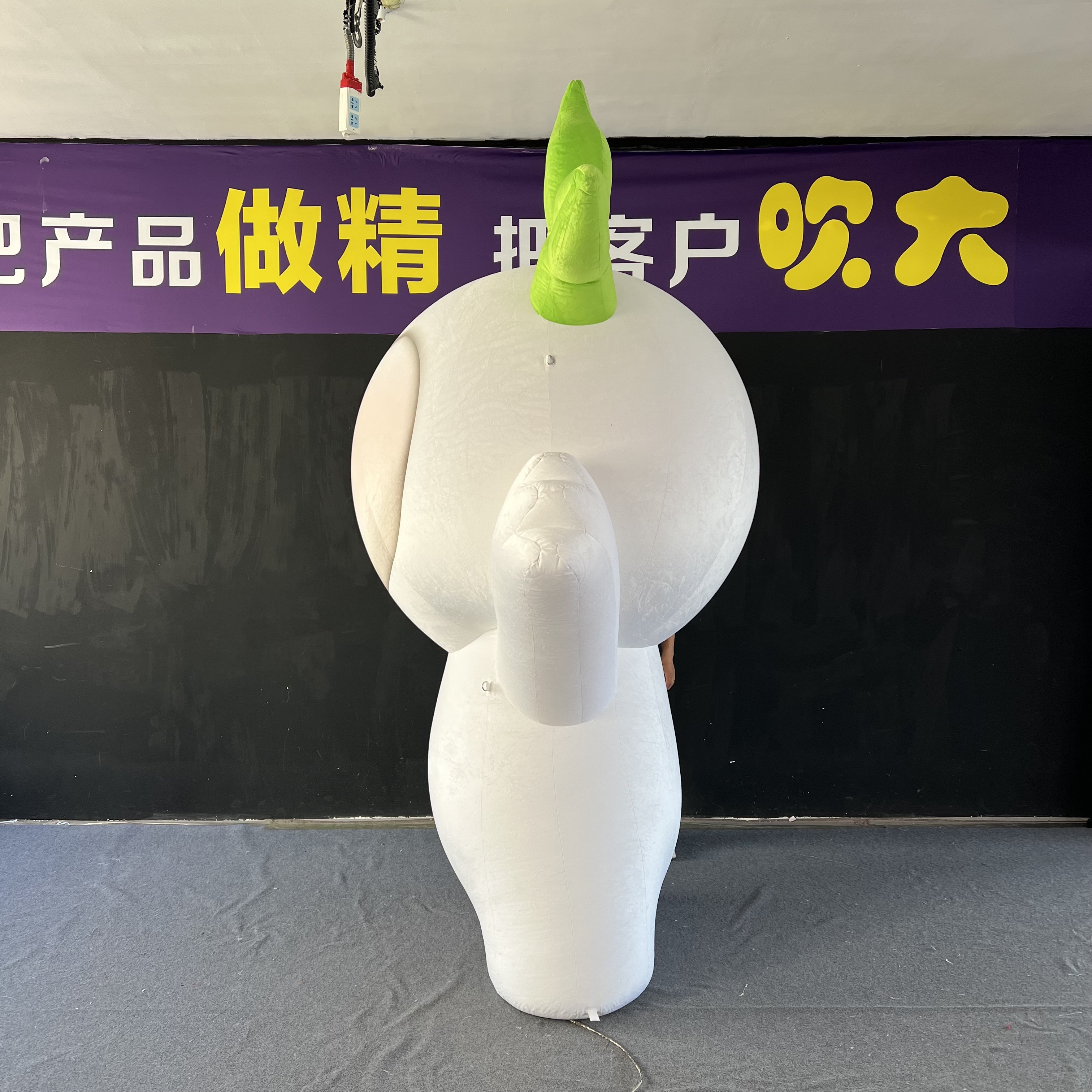 Eco Theme Inflatable Grasshead Mascot for Environmental Protection Exhibition Park & Green Activity Decor
