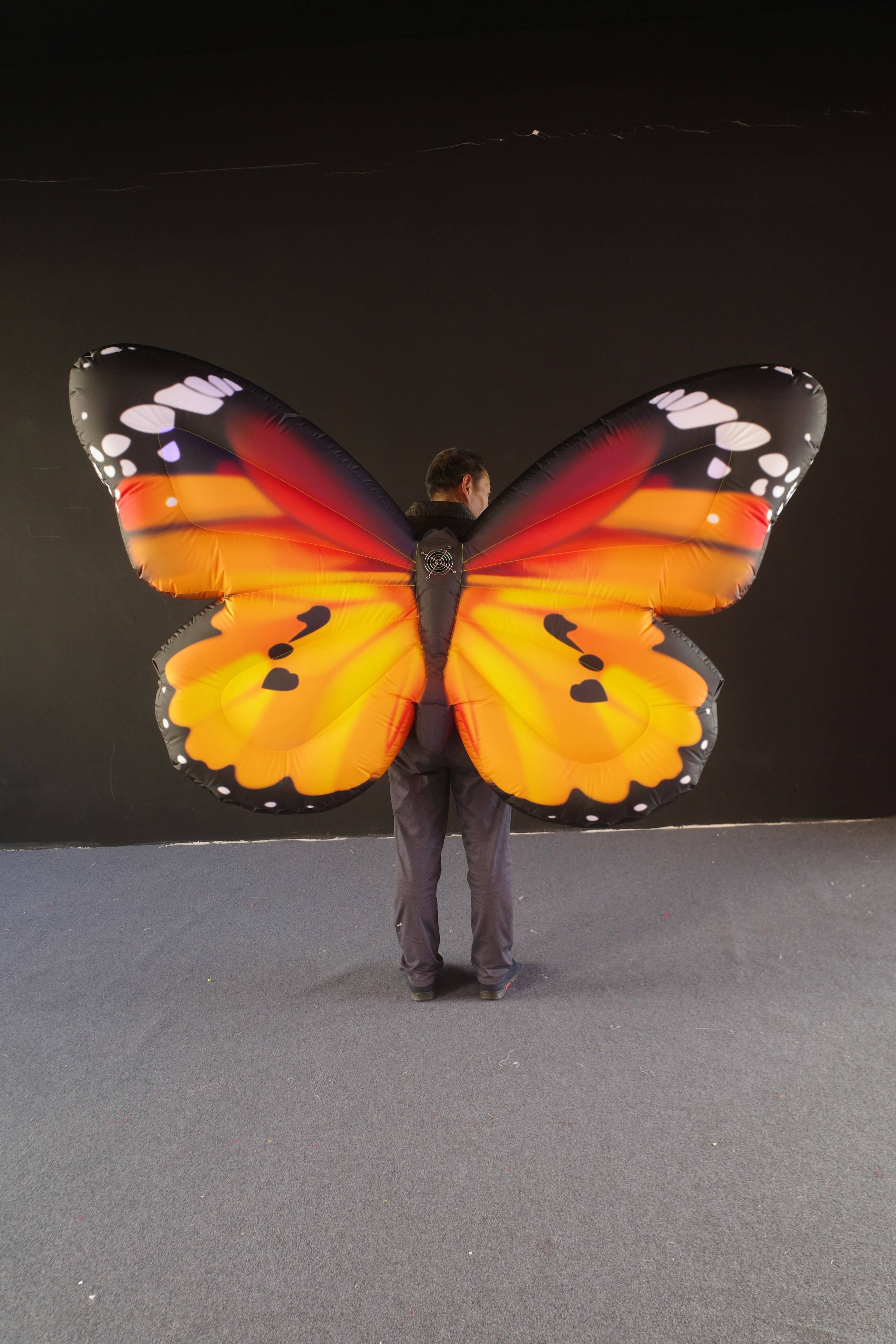 Custom Inflatable Large Butterfly Wings Costume for Themed Event Amusement Park Character Performance