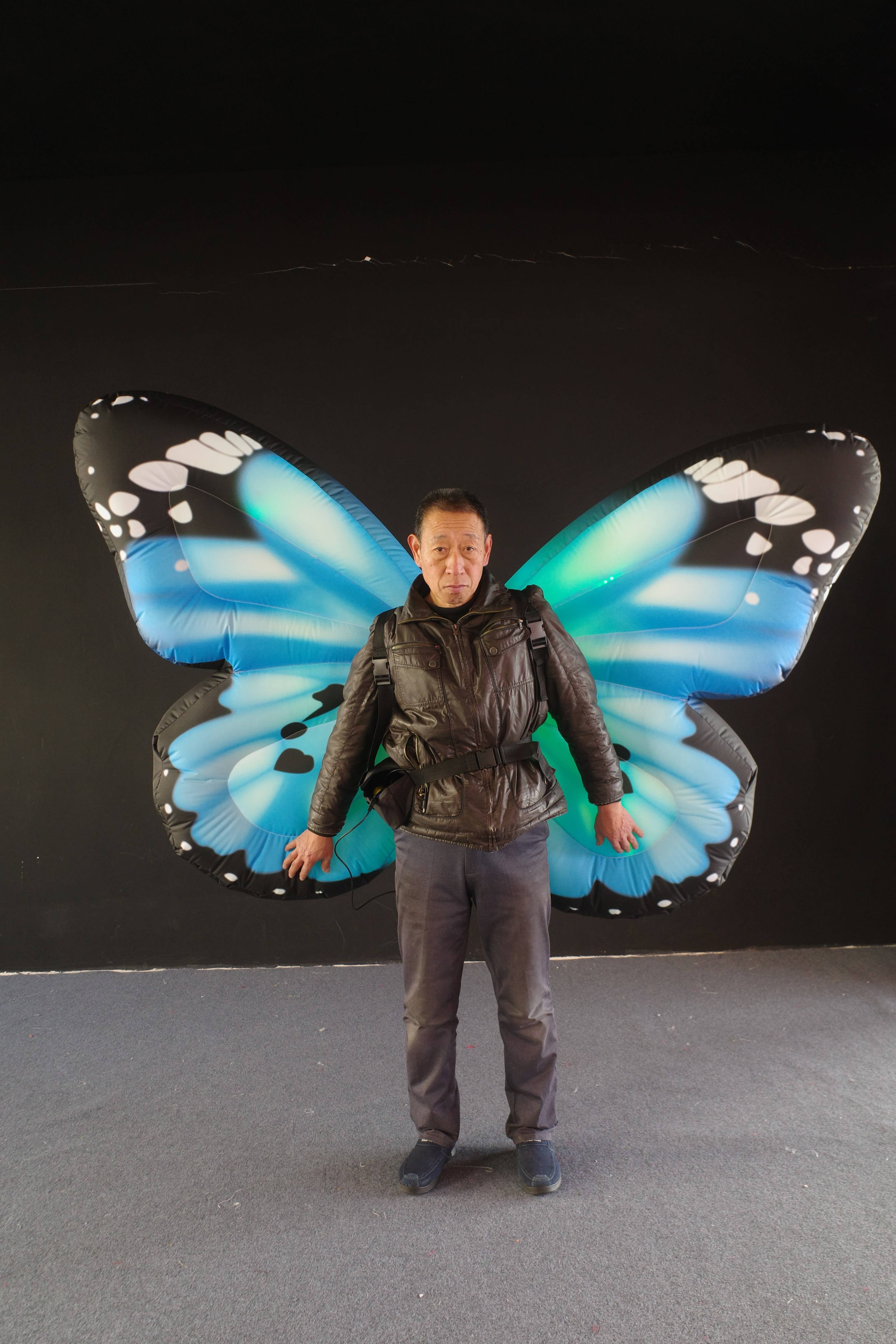 Custom Inflatable Large Butterfly Wings Costume for Themed Event Amusement Park Character Performance