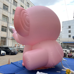 Custom Inflatable Kawaii Pink Elephant Mascot for Baby Shower Kids Event & Festival Promotion
