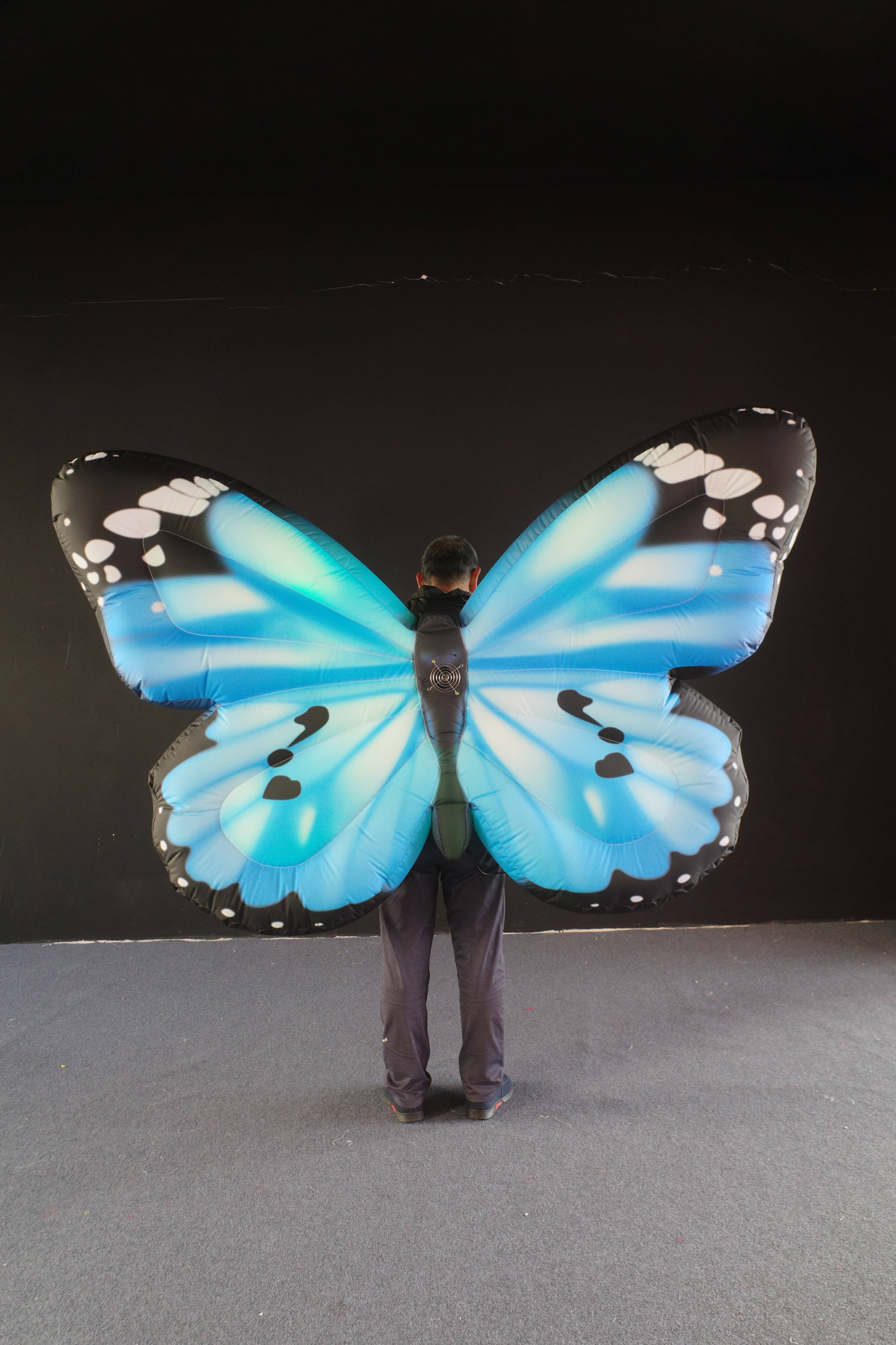 Custom Inflatable Large Butterfly Wings Costume for Themed Event Amusement Park Character Performance