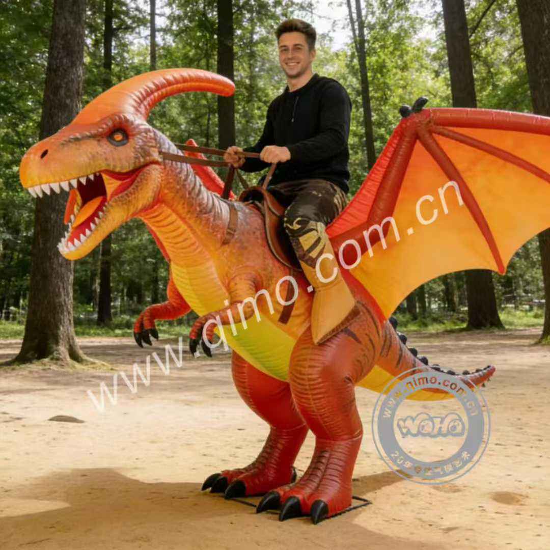 3D Realistic Inflatable Dinosaur Mascot Costume Wearable TRex Suit for Outdoor Themed Event Advertising