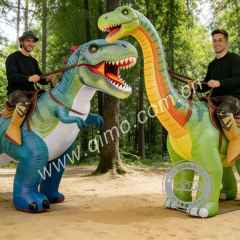 3D Realistic Inflatable Dinosaur Mascot Costume Wearable TRex Suit for Outdoor Themed Event Advertising