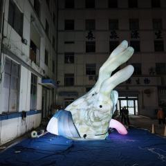 Customized Luminous Inflatable Ghost Hand Giant LED Monster Hand for Night Time Haunted House Decor
