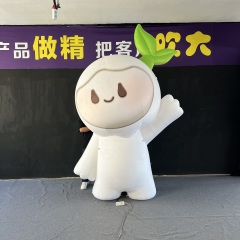 Eco Theme Inflatable Grasshead Mascot for Environmental Protection Exhibition Park & Green Activity Decor