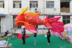 Large Simulated Inflatable Golden Arowana Statue Custom Inflatable Lucky Fish for Commercial Advertising Display