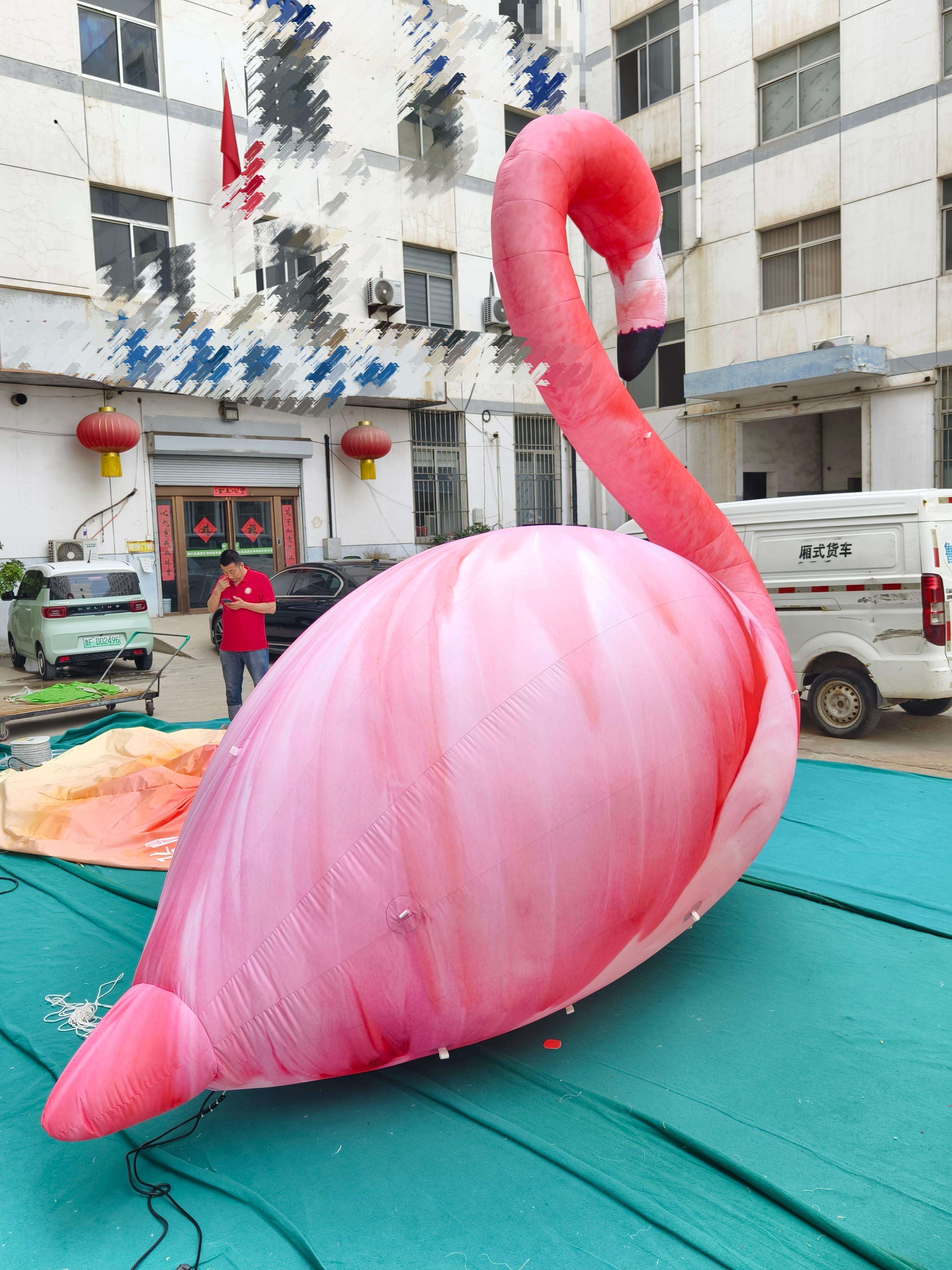 Custom Printed Inflatable Lifelike Flamingo Mascot | Inflatable Factory for Opening Ceremony, Wedding & Brand Promotion Event