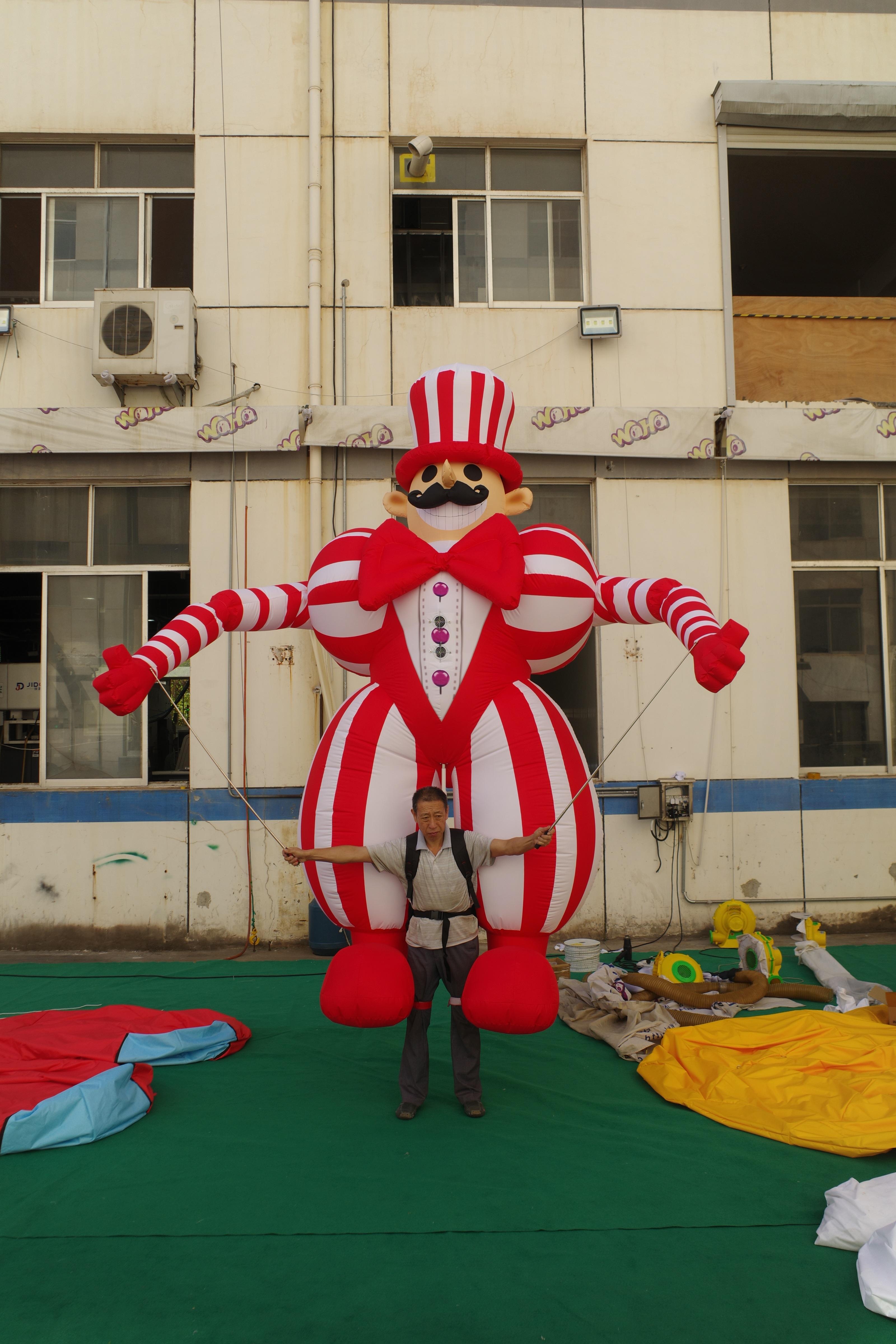 Human Carried Sugar Skull Inflatable Circus Mascot | Inflatable Factory for Carnival Parade, Bar Party & Theme Park Decor