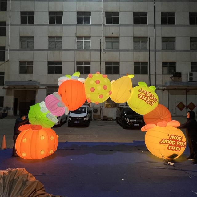 Waterproof Giant Light up Inflatable Fruit Arch | Inflatable Factory for Amusement Park, Farm Park & Holiday Carnival Display