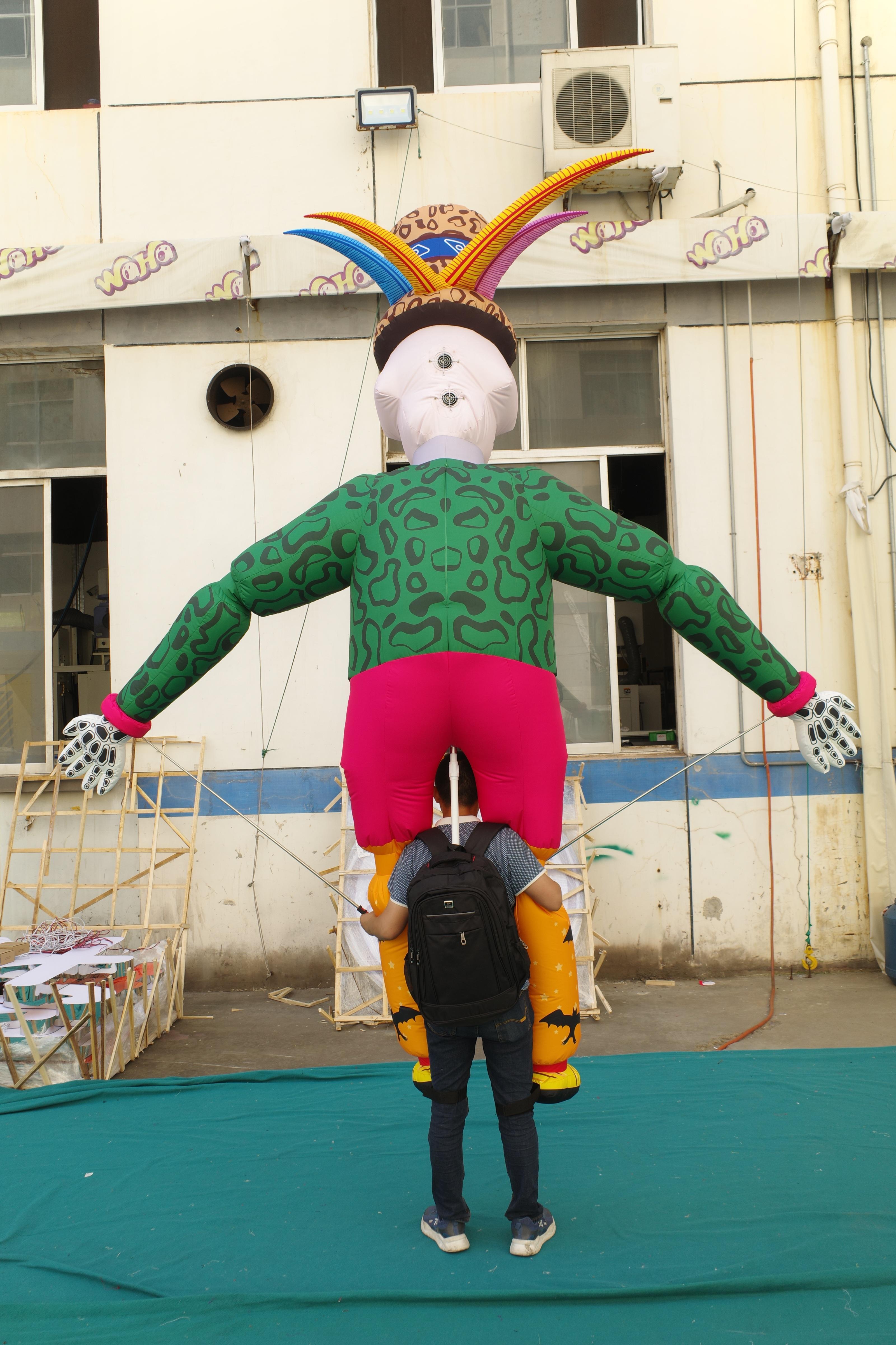 Human Carried Sugar Skull Inflatable Circus Mascot | Inflatable Factory for Carnival Parade, Bar Party & Theme Park Decor
