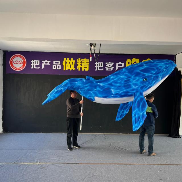 Large Simulated Inflatable Blue Whale Statue Custom Sea Creature Mascot | Inflatable Factory for Commercial Advertising Display
