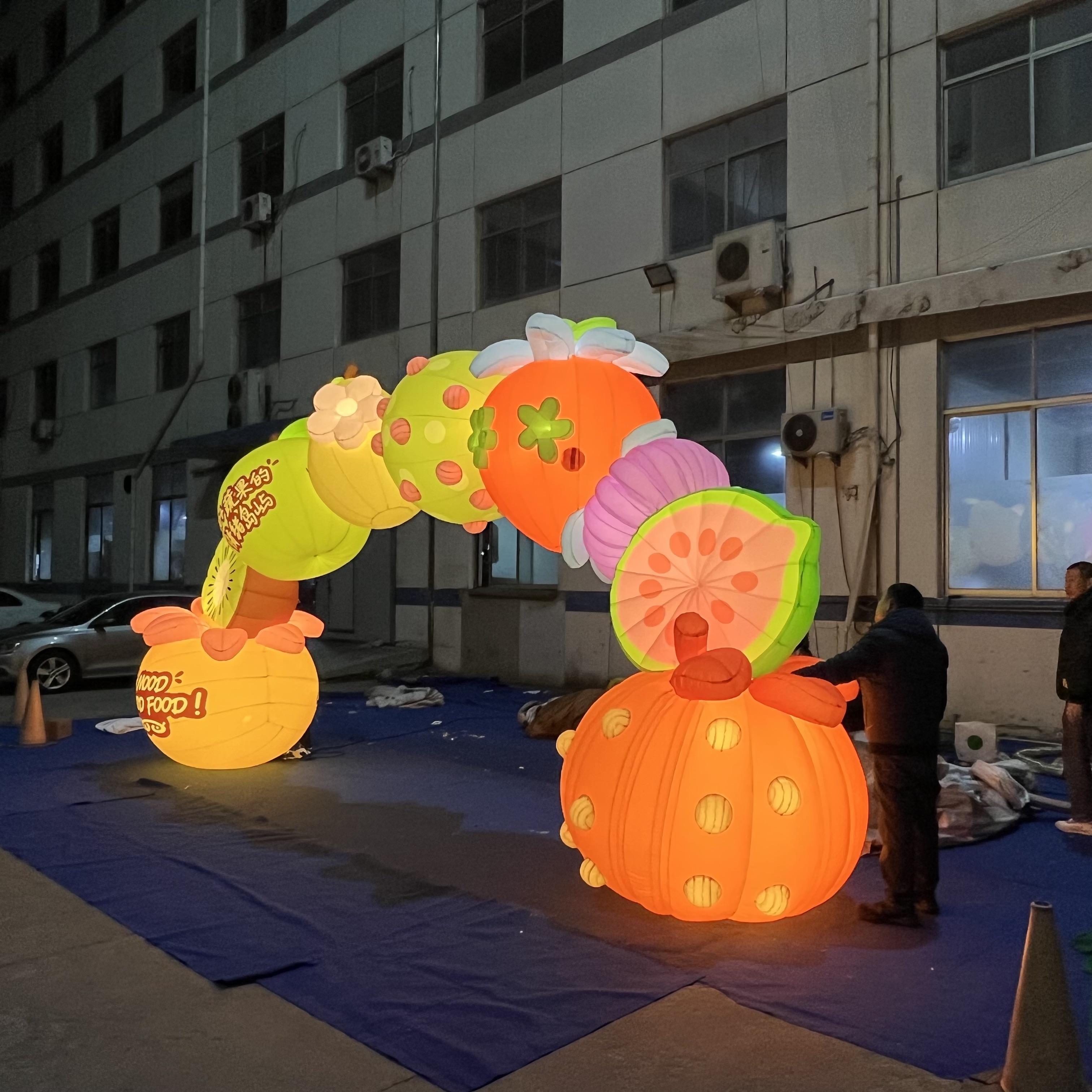Waterproof Giant Light up Inflatable Fruit Arch | Inflatable Factory for Amusement Park, Farm Park & Holiday Carnival Display