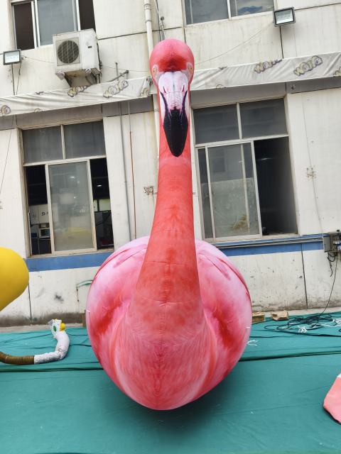 Custom Printed Inflatable Lifelike Flamingo Mascot | Inflatable Factory for Opening Ceremony, Wedding & Brand Promotion Event