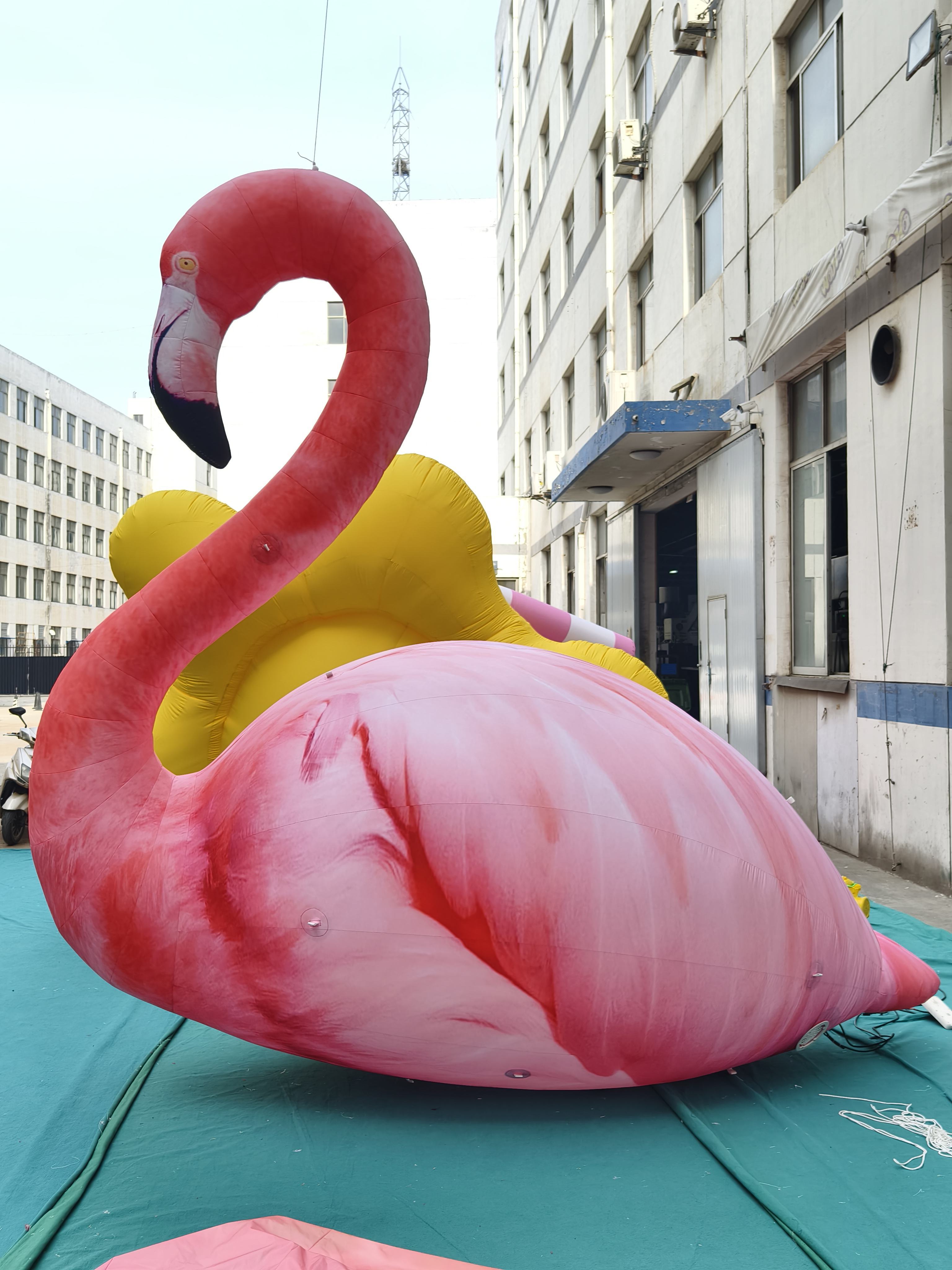 Custom Printed Inflatable Lifelike Flamingo Mascot | Inflatable Factory for Opening Ceremony, Wedding & Brand Promotion Event