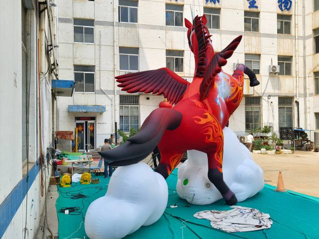 Commercial Grade Lifelike Inflatable Giant Flying Winged Horse | Inflatable Factory for Holiday Event,  Park Installation