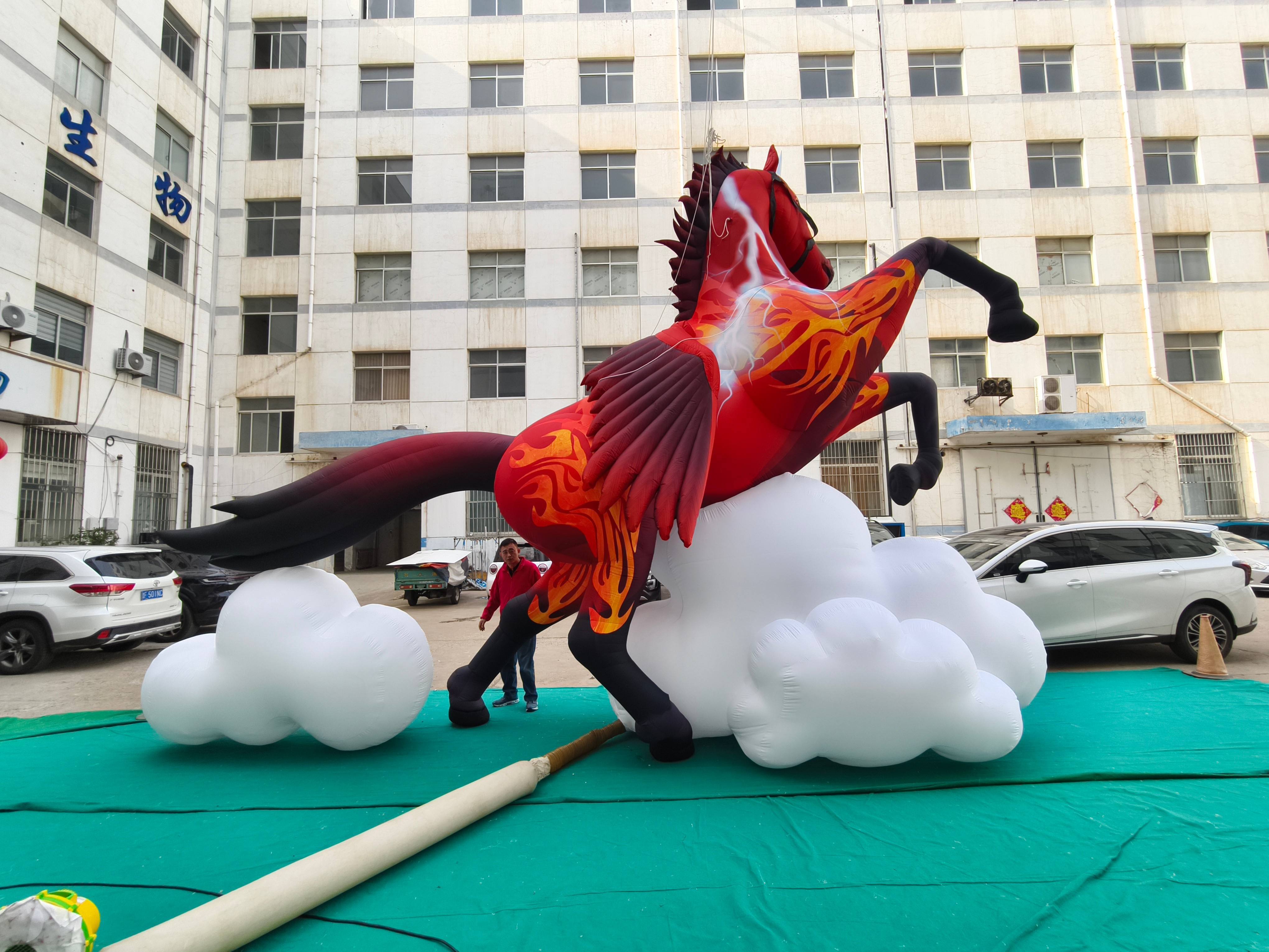 Commercial Grade Lifelike Inflatable Giant Flying Winged Horse | Inflatable Factory for Holiday Event,  Park Installation