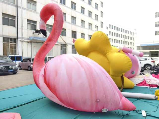 Custom Printed Inflatable Lifelike Flamingo Mascot | Inflatable Factory for Opening Ceremony, Wedding & Brand Promotion Event