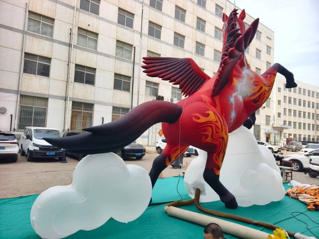 Commercial Grade Lifelike Inflatable Giant Flying Winged Horse | Inflatable Factory for Holiday Event,  Park Installation