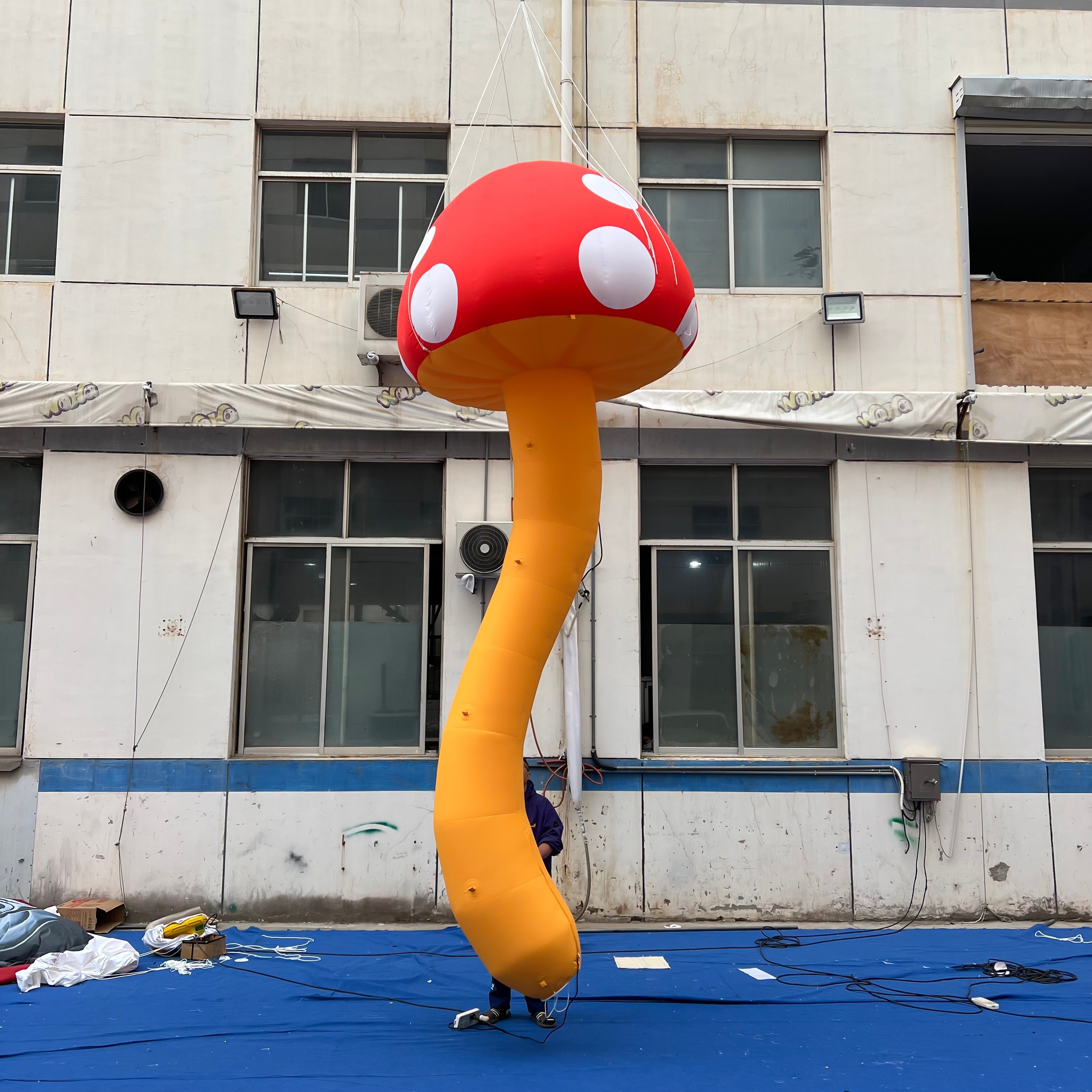 Cartoon Inflatable Mushroom Decoration Custom Size OEM Waterproof PVC for Outdoor Festival Event Display