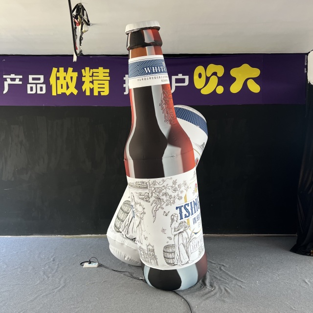 Inflatable Beer Bottle Advertising Balloon Custom Design OEM Durable PVC for Brand Promotion Event Display