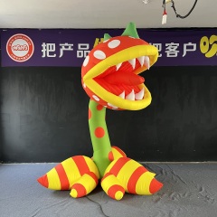 Waterproof Giant Inflatable Cartoon Big Mouth Flower for Halloween Carnival Amusement Park Outdoor Decor