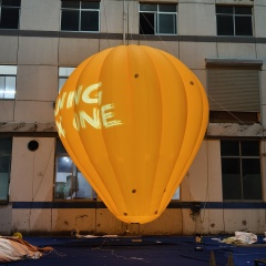 Inflatable Hot Air Balloon with LED Light Custom Design OEM Durable PVC for Night Event Commercial Display