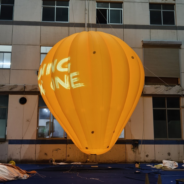 Inflatable Hot Air Balloon with LED Light Custom Design OEM Durable PVC for Night Event Commercial Display