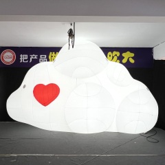 Inflatable Cloud with LED Light Custom Design OEM Durable PVC for Night Event Commercial Display
