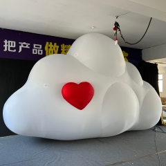 Inflatable Cloud with LED Light Custom Design OEM Durable PVC for Night Event Commercial Display
