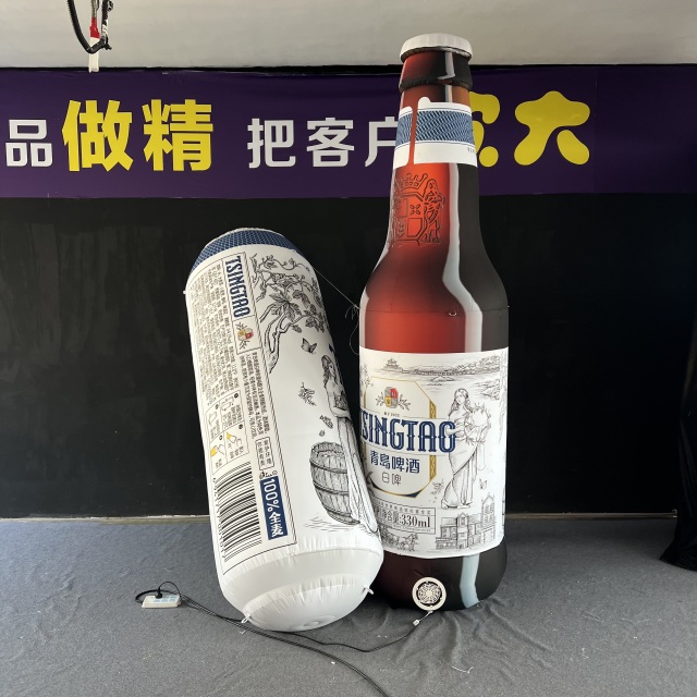 Inflatable Beer Bottle Advertising Balloon Custom Design OEM Durable PVC for Brand Promotion Event Display
