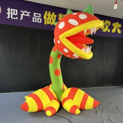 Waterproof Giant Inflatable Cartoon Big Mouth Flower for Halloween Carnival Amusement Park Outdoor Decor