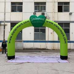 Giant Inflatable Green Heart Arch with LED Lights Meichen Event Entrance Display Inflatable Factory Direct Supply
