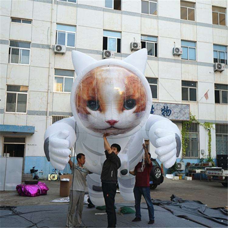 Custom Astronaut Cat Inflatable Decoration for Mall Display Decoration | Professional Inflatable Factory Manufacturer