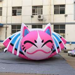 Giant Cute Smiling Cat Inflatable Sculpture for Event Display Decoration | OEM Inflatable Factory