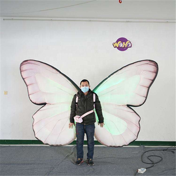 Glowing Inflatable Butterfly Costume Meichen Carnival Parade Entertainment Inflatable Factory Direct Supply