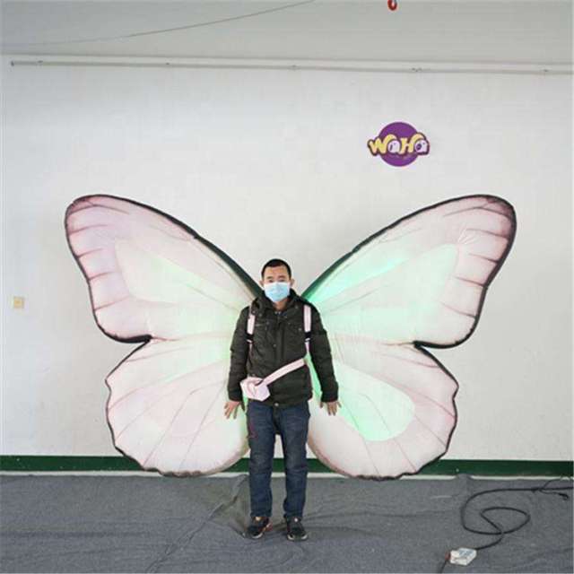 Glowing Inflatable Butterfly Costume Meichen Carnival Parade Entertainment Inflatable Factory Direct Supply