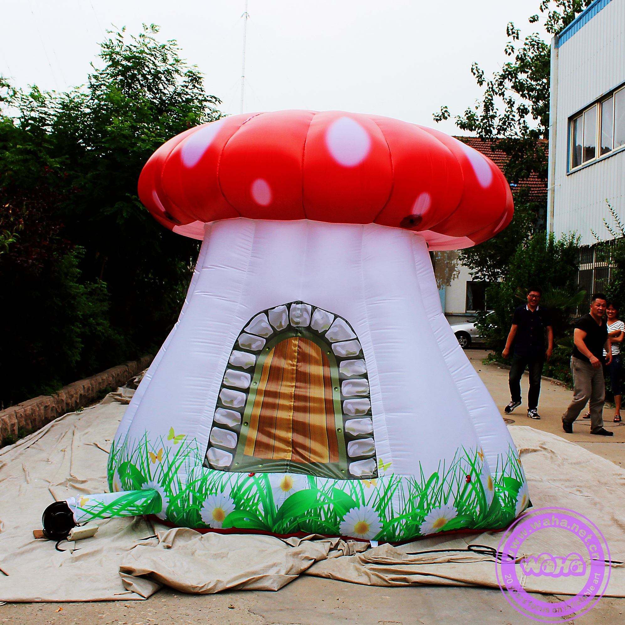 Outdoor Inflatable Fairy Tale Mushroom House Prop Meichen Theme Park Event Decoration Inflatable Factory Direct Supply