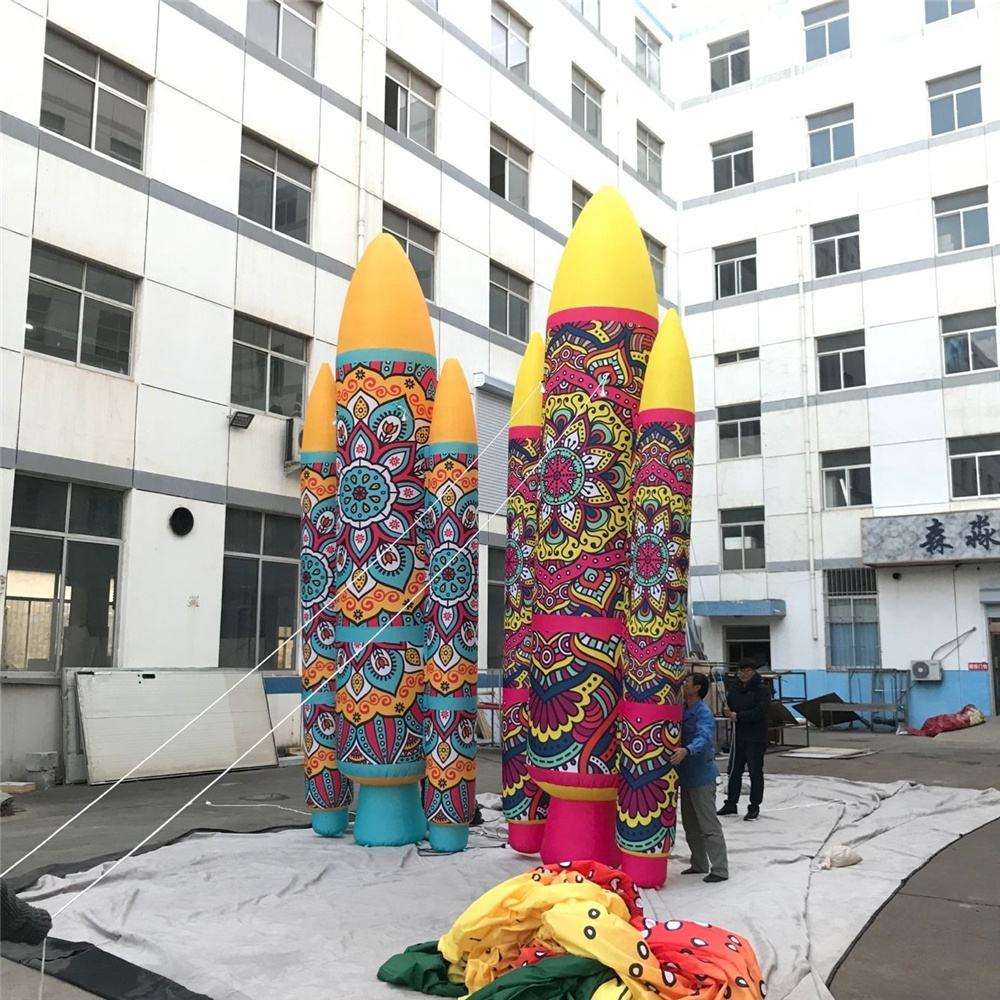 Inflatable Space Rocket Prop Meichen Exhibition Event Advertising Inflatable Factory Direct Supply