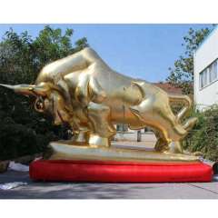 LED Shiny Gold Inflatable Cow Meichen Commercial Event Advertising Inflatable Factory Direct Supply