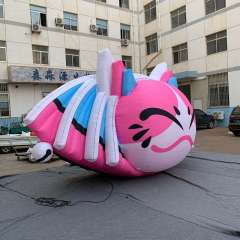 Giant Cute Smiling Cat Inflatable Sculpture for Event Display Decoration | OEM Inflatable Factory