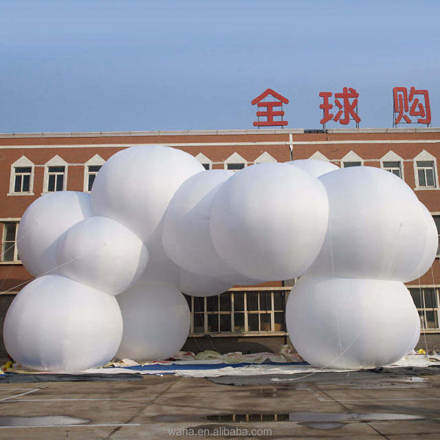 Hanging Inflatable Pink Glowing Cloud Decoration Meichen Ceiling Event Inflatable Factory Direct Supply