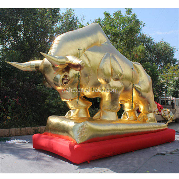 LED Shiny Gold Inflatable Cow Meichen Commercial Event Advertising Inflatable Factory Direct Supply