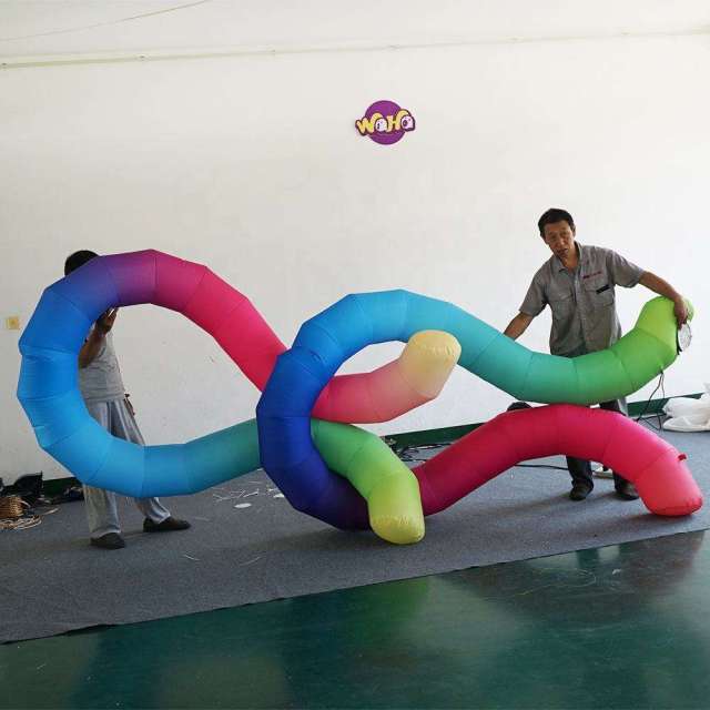 Colorful Light up Inflatable Twisted Stick Meichen Party Event Display Inflatable Factory Direct Supply