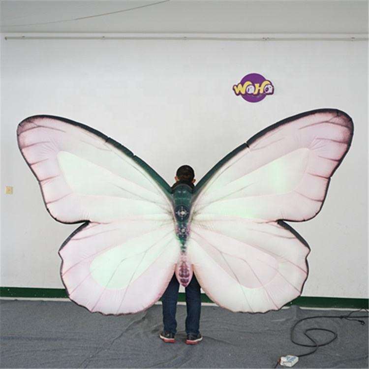 Glowing Inflatable Butterfly Costume Meichen Carnival Parade Entertainment Inflatable Factory Direct Supply