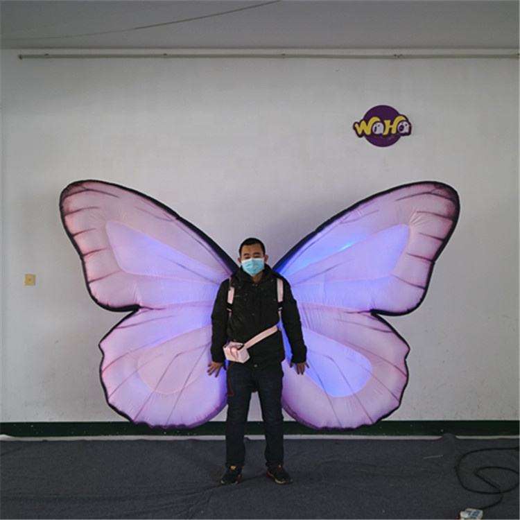 Glowing Inflatable Butterfly Costume Meichen Carnival Parade Entertainment Inflatable Factory Direct Supply